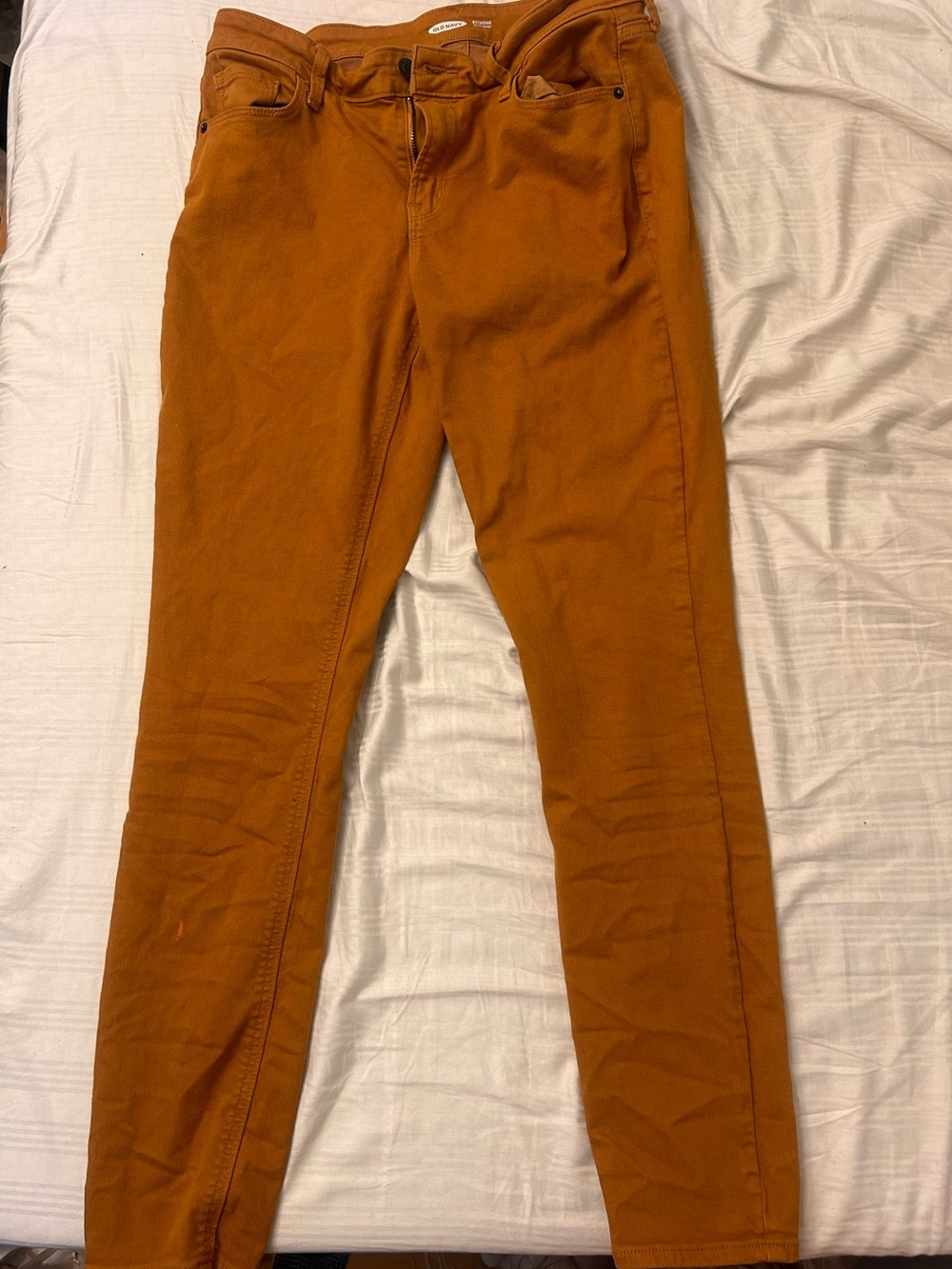 Old Navy Rockstar Pants in Rust Orange